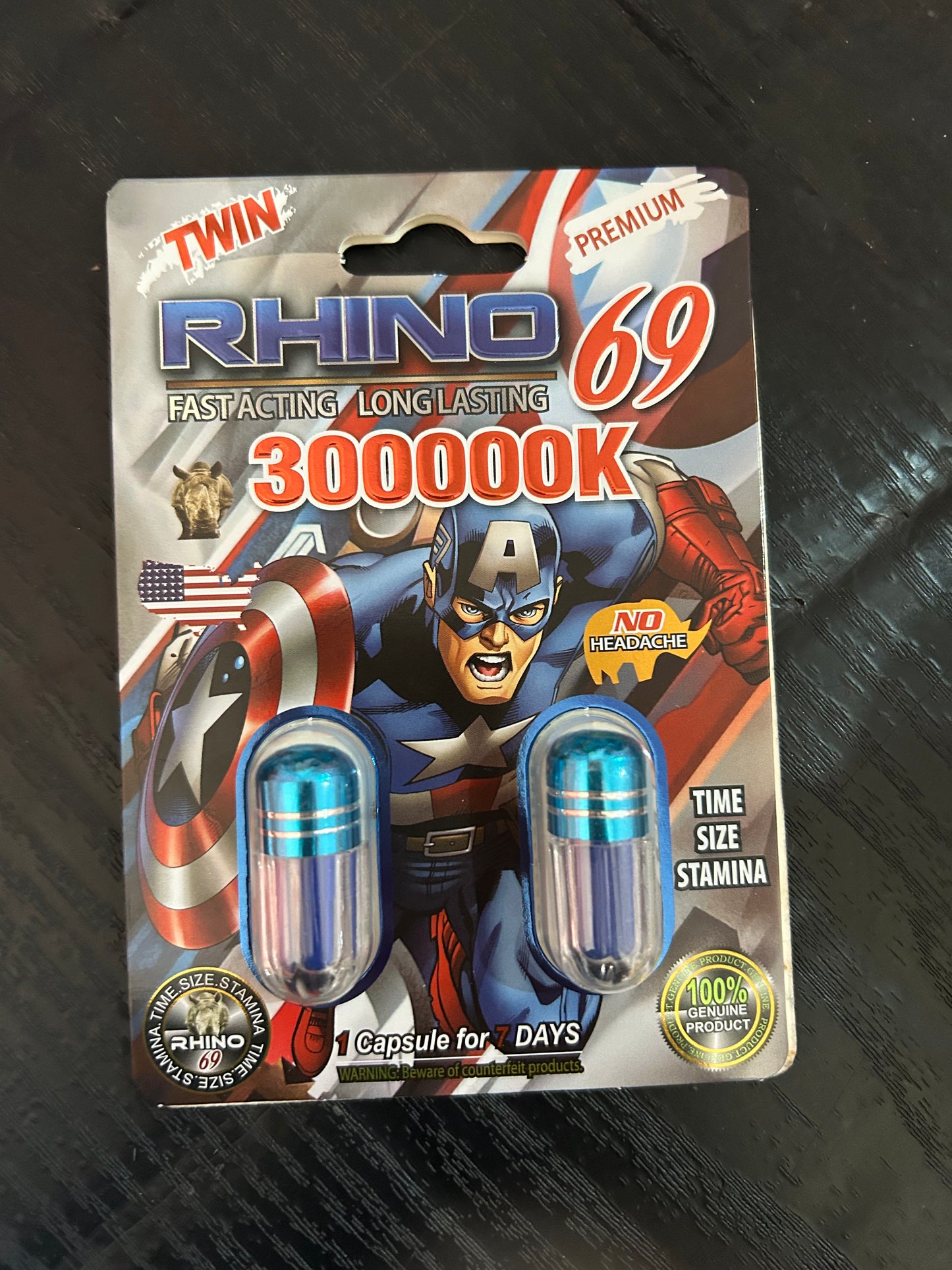 Pastilla Rhino capitán América